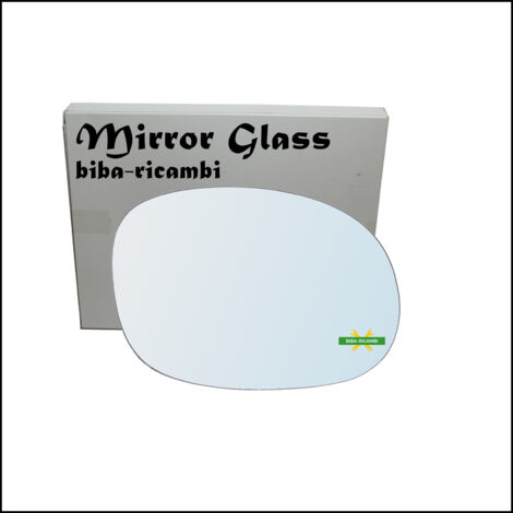 Vetro specchio retrovisore cromato lato dx-passeggero per citroen c3 pluriel (hb