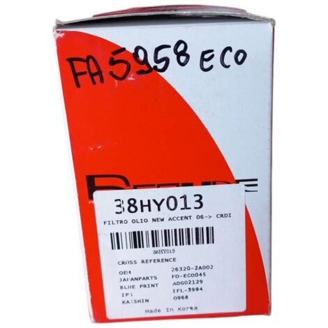 Filtro olio marca redline codice filtro 38hy013