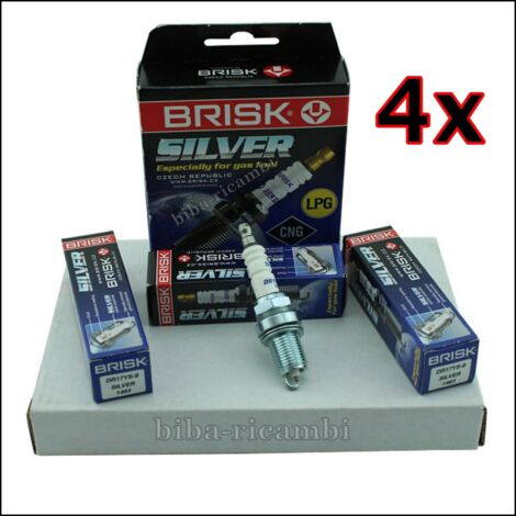 Candela candele gpl originali brisk silver dr17ys-9 audi a4 motoreAlt dal 2000 (1/5)