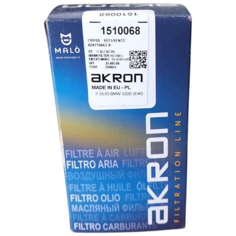 Filtro olio akron 1510068  ch9011eco  fa5572  1457429119  2500100 oe649/2