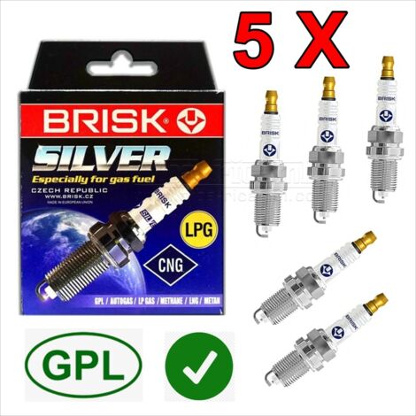 Candele di accensione gas gpl metano 5 brisk dr14ys volvo s 80 i 19982006 (1/5)