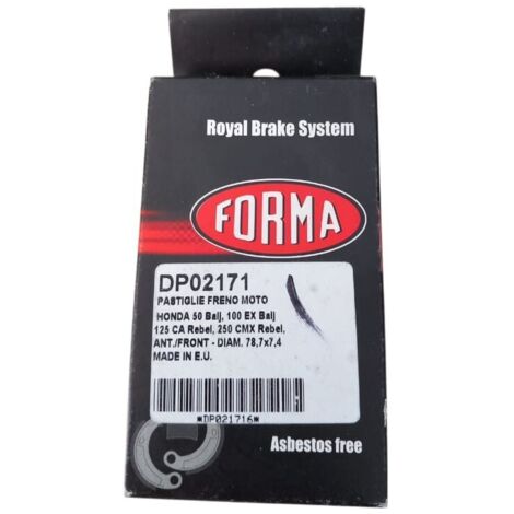 Pastigle freno moto per honda 50 balj, 100 ex balj, 125 ca rebel, 250 cmx rebel (1/4)