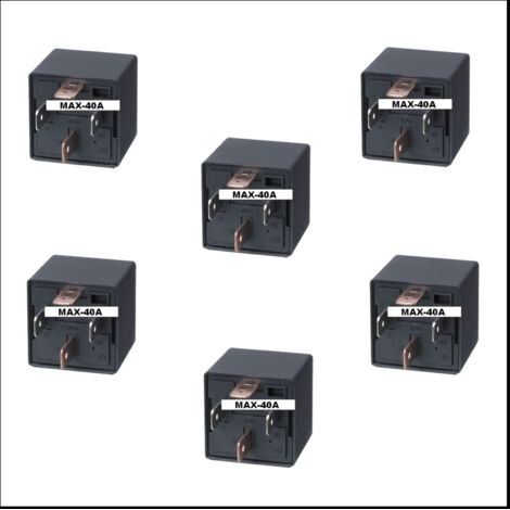 Relè relay relais luci universale 4 contatti 12v max 40a auto moto scooter 6 pzz (1/4)