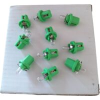 Kit 10 lampadine per cruscotto modello bx8,5d-1,25mm 12v 2,0w verde/green