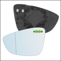 Piastra specchio retrovisore termico asferico lato sx-guidatore per volkswagen p