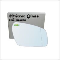 Vetro specchio retrovisore cromato asferico lato dx-passeggero per ford focus ii