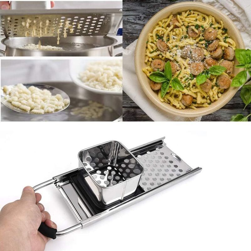 Rabot à Spätzle En Inox - Râpe Grille Passoire 32.5cm Pour Pâtes Et Spätzle