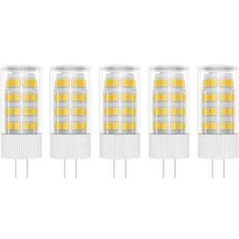 Ampoules LED G4 5 W, 51 LED SMD 2835, blanc chaud 3000 K, équivalent à des lampes halogènes 50 W, AC/DC 220 V.