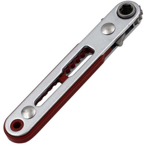 1pc Mini Clé à Cliquet, Clé à Cliquet Réversible Multifonctionnelle, Double Sens, 1/4 "(6,35 mm) Hexagone, Contrle Bidirectionnel Pour Embouts de Tournevis à Tête Simple/Double Perceuse Outil (1/5)