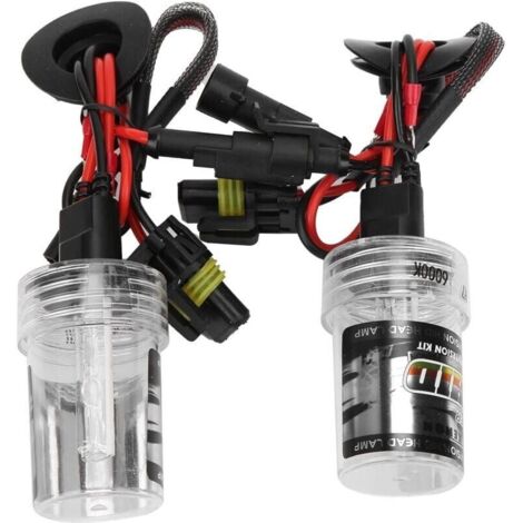 Ampoules de Phare Xenon 6000K, H7 Socket 35W Ampoule de Phare HID de Voiture 6000K Super Power Protection contre les Surcharges Universel 12V A