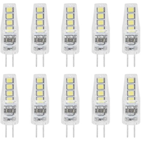 10 pièces G4 8LED lumière 2835 puces de lampe 2W 360 Angle PC lampe ampoule pour bureau à domicile 220Vlumière blanche