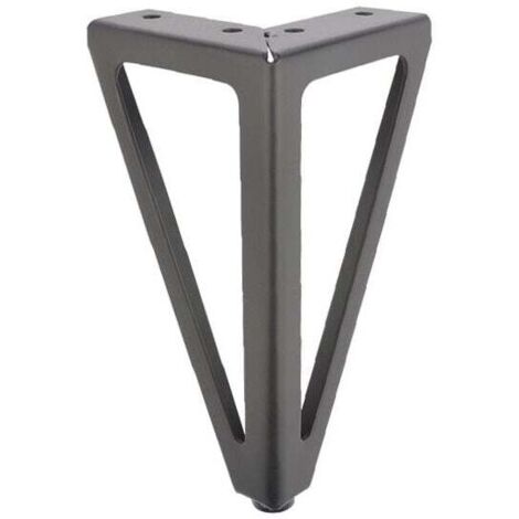 Lot de 4 pieds de meubles de rechange en métal - Noir - 15 cm - Pour meubles, meubles, meubles, armoires, canapés, autres pieds de meubles.