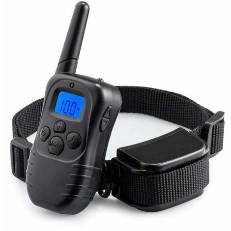Collier De Dressage Electrique Rechargeable Etanche Telecommande Sans Fil A Portee De 300 Metres Pour EntraNer Chien,