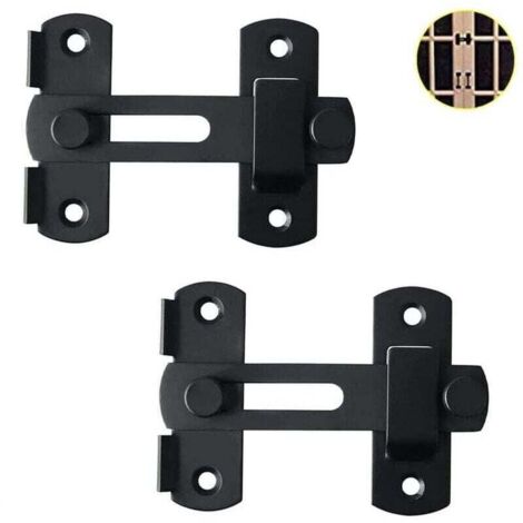Loquet de Porte En Acier Inoxydable Cadenas Serrure de Porte Petite Serrure de Porte Salle de Bains Pour Animaux de Compagnie Serrure de Porte 2pcs(Noir) (1/5)
