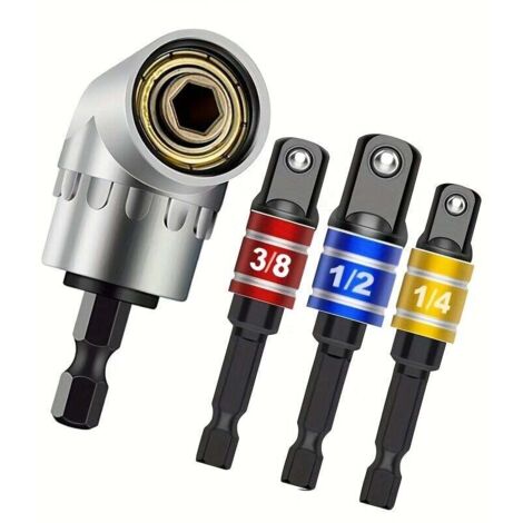 Cle a cliquet,Adaptateur de douille en acier au Chrome Vanadium, embouts d'extension à tige