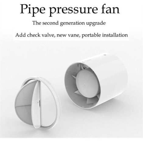 Bouche VMC 7 Lames Conduit Ventilateur, 12W Ø80 SDB ABS Plastique Énergie Économie