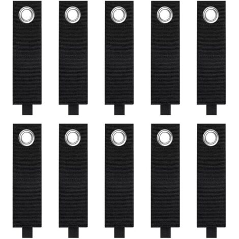 10PCS Organisateur Support Rallonge, Sangles Rangement d'extension Robustes Sangles Câble à Boucle à Crochet Portables avec Œillet pour le Stockage de Câbles de Cordes de Tuyau d'arrosage