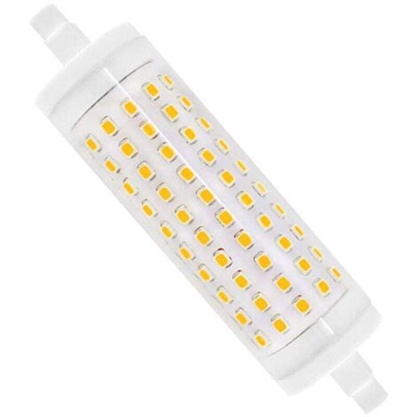 Ampoule R7S LED 118mm15W DimmableBlanc chaud 3000K, Équivalent à Lampe Crayon Halogène J118 R7S 150W-200W, AC 220V, R7S LED Céramique pour Studio/Salon, [Classe énergétique A]