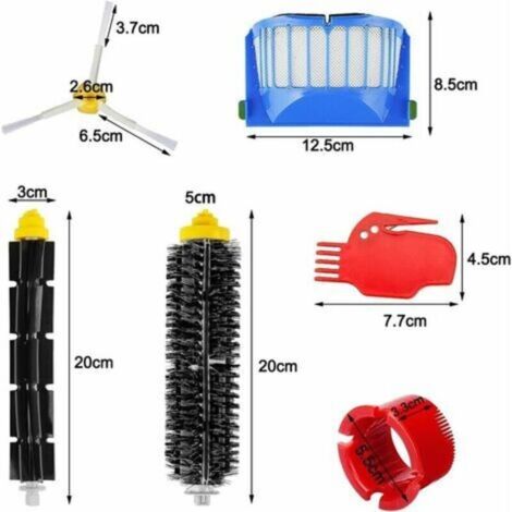 Kit Accessoires JoyBros Pour IRobot Roomba Série 600 - 4 Brosses Latérales, 4 Filtres, 2 Rouleaux Principaux
