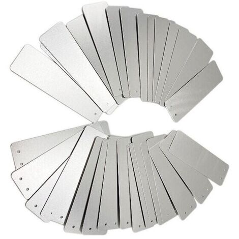 100 étiquettes en aluminium pour le jardinage - Rectangle, panneaux de signalisation pour l'extérieur, panneaux en métal, étiquettes pour les plantes de jardinage, panneaux de signalisation en alumini