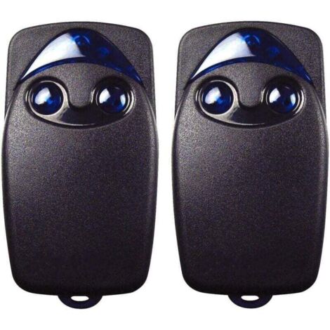 2 x télécommande de porte de garage électrique Flo2r-s 433,92 MHz à 2 boutons, compatible avec la télécommande de porte de garage Nice Remote