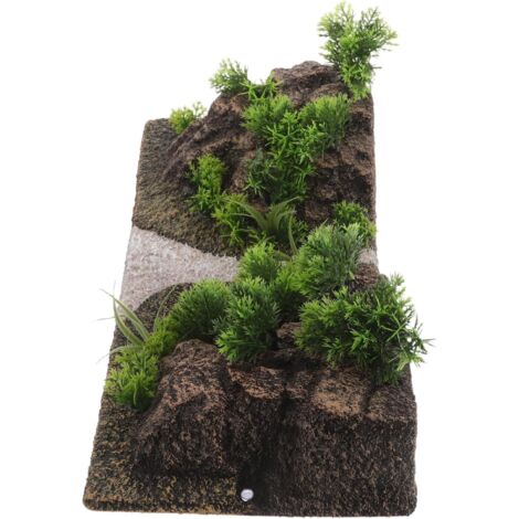 Décoration D’Aquarium en Roche Artificielle Grotte Cachette pour Poissons et Crevettes Paysage Montagneux Intégré Accessoire Décoratif Réaliste pour Aquarium de Bureau