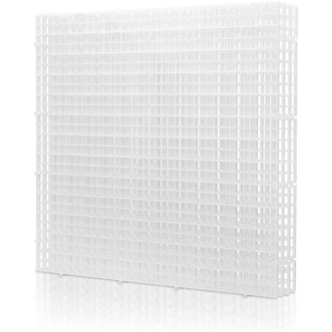 4 pièces grilles en Plastique pour Aquarium - 30 x 30 cm - Séparateurs pour Aquarium - pour Filtration et Protection du Fond - Blanc - sans Accessoires