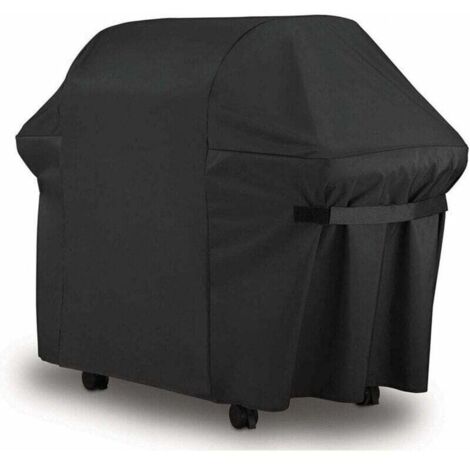 Housse Barbecue Bâche de Protection BBQ Couverture de Gril Anti-UV/Anti-l'eau/Anti-l'humidité Imperméable Extérieur Barbuae Grill Noir pour Weber Brinkmann 420D Oxford(152x76x121cm), (1/5)