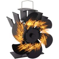 Ventilateur de poêle à 6 pales pour poêle à bois, répartition efficace de la chaleur pour poêle à bois et poêle à bois