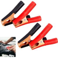 Voiture Pinces de Batterie, Crocodile électrique Clips, Pince de Démarrage, Pinces Crocodiles de Batterie de Voiture, Pinces de Batterie isolées 100A pour Bateau de véhicule de Camion de Voiture