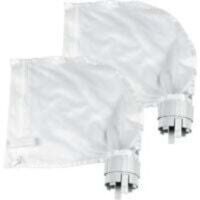 Lot de 2 Sacs Filtrants pour Nettoyeur de Piscine Convient pour Polaris360 et 380 Nettoyeur de Piscine Design Zippé et Réglable en Blanc