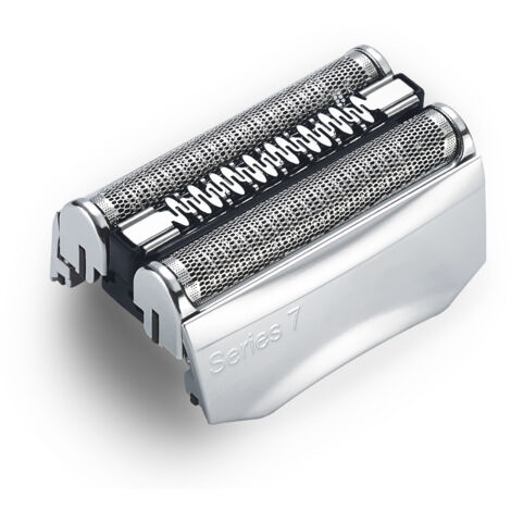 Compatible avec tête de rasoir Braun Série 7, tête de rasoir électrique argentée Série 7, accessoires de lame de rechange en feuille (70S)