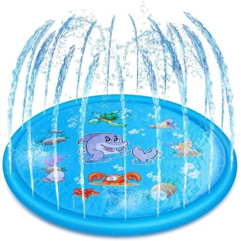 Tapis de Jet d'eau pour Enfants et Chiens, 170CM Tapis de Jeu Splash Épaissi Coussin D'arrosage Antidérapant Jouets Aquatiques Gonflables pour Enfant | Leroy Merlin