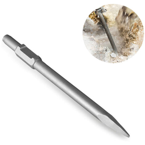 Ciseau pointu 380x30 mm – Manche hexagonal SDS 30 mm – Acier chromé 40CR pour béton armé – Précision accrue et durabilité