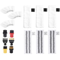 15 Pcs Accessoires pour Karcher Nettoyeur Vapeur SC1 SC2 SC3 SC4 SC5, Pieces Detachees Brosse et Chiffons pour Karcher Nettoyeur Vapeur Sol