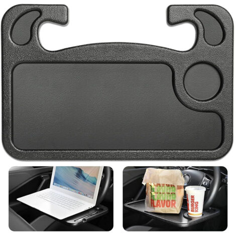Lenkradhalterung, tragbares, multifunktionales Autotablett, Autotisch für den Fahrer, doppelseitiger Laptopständer, für Mahlzeiten, Lesen, Arbeiten, Laptop (1/5)