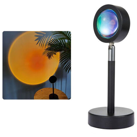 Lampada da tramonto con rotazione di 180°, proiettore di luce rossa al tramonto, luce LED al tramonto, aura al tramonto, alimentazione tramite USB, per la decorazione della stanza, luce di sfondo per (1/5)