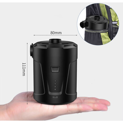Lytool Bomba De Aire Eléctrica 5200mAh – Recargable, Con 3 Boquillas Y Pantalla Digital, Ideal Para Colchones Y Piscinas
