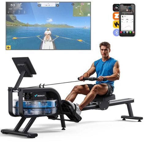 MERACH Rowing Machine for Home, Water Rower Machine with 6 Levels of ...