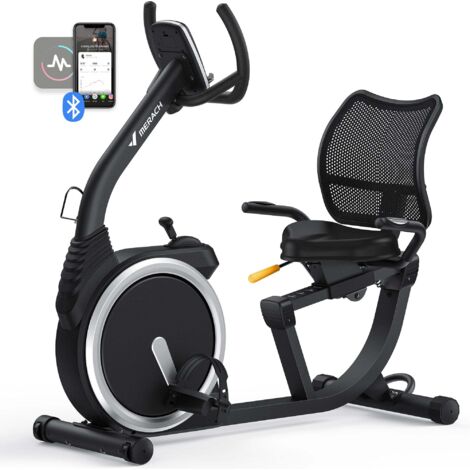 MERACH Recumbent Exercise Bike, Recumbent Bike for Home, for Seniors Adults, Magnetic Recumbent Stationary Bike with Smart Bluetooth, App, LCD