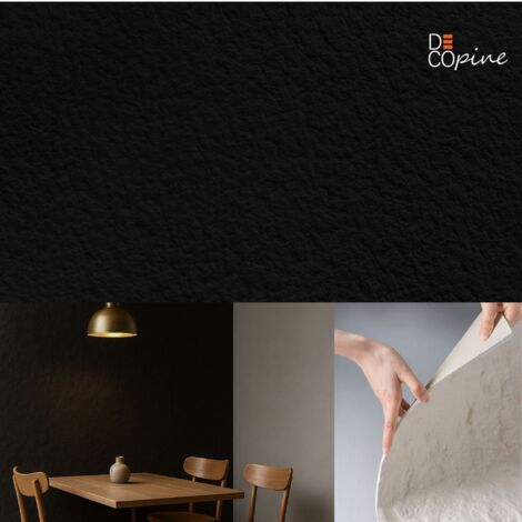Panneau mural souple en pierre naturelle – DECOPINE – 60x120 cm – Lot de 4 – 3,12 m² – Effet pierre noire