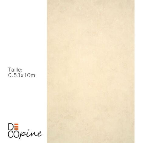 Papier Peint Intissé Beige Élégant – Décor Floral 3D Embossé – Rouleau 0,53 x 10m – Decopine (1/5)