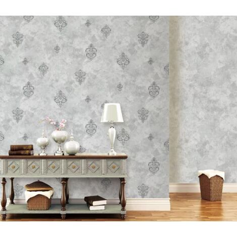 Papier Peint Intissé - DECOPINE - Imperium Luxe Arg - Floral 3D - 0,53 x 10m - Sans Colle (1/5)