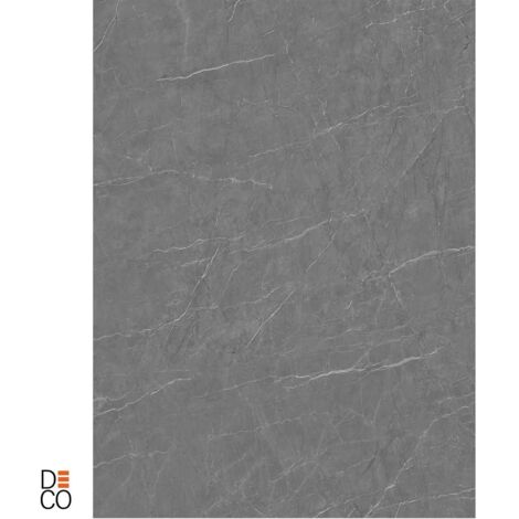 Panneau mural décoratif en PVC Decopine – Effet pierre grise mate en relief 65x120 cm – Lot de 4 – 3.12 m²