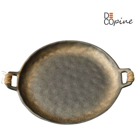 Plateau à fruits – DECOPINE – Doré – Style wabi-sabi japonais – 31×25×2 cm (1/4)