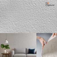 Panneau mural souple en pierre naturelle – DECOPINE – 60x120 cm – Lot de 4 – 3,12 m² – Effet pierre gris