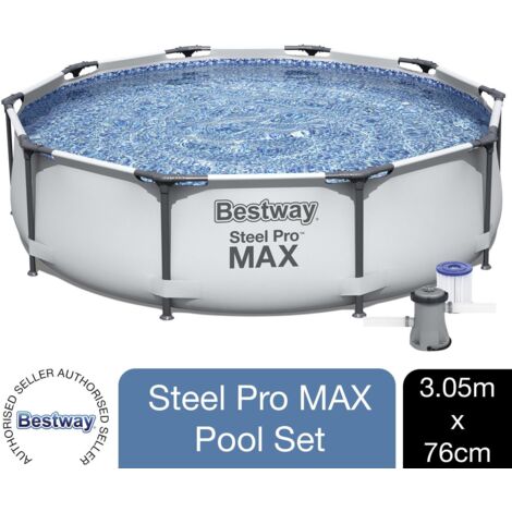 Bestway Steel Pro Max Round Swimming pool Set, 10' x 30"/3.05m x 76cm (1/5)