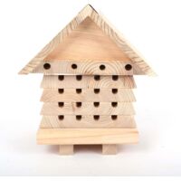 Interactive Solitary Bee Hive with Viewing Lid ÃÂÃÂÃÂâÃÂÃÂÃÂÃÂÃÂÃÂÃÂàWooden Bee Hotel for Garden Pollinators