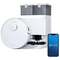 Ecovacs – Robot aspirateur-laveur 15400Pa – Station auto-nettoyante – Séchage à 45°C – Anti-poils ZeroTangle 2.0 – Nettoyage intelligent
