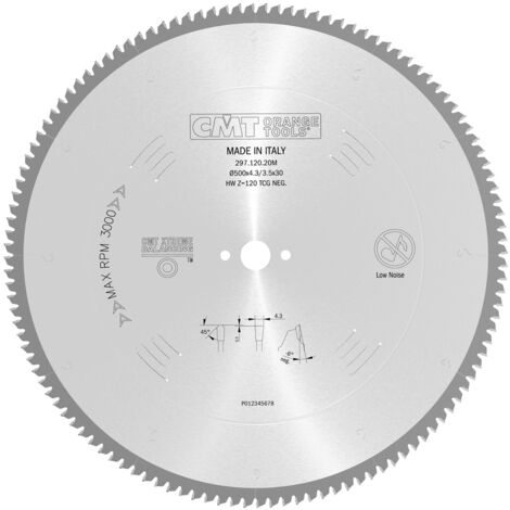 Sierra circular HW 500x4/3.2x30 z120 tcg -6°neg CMT